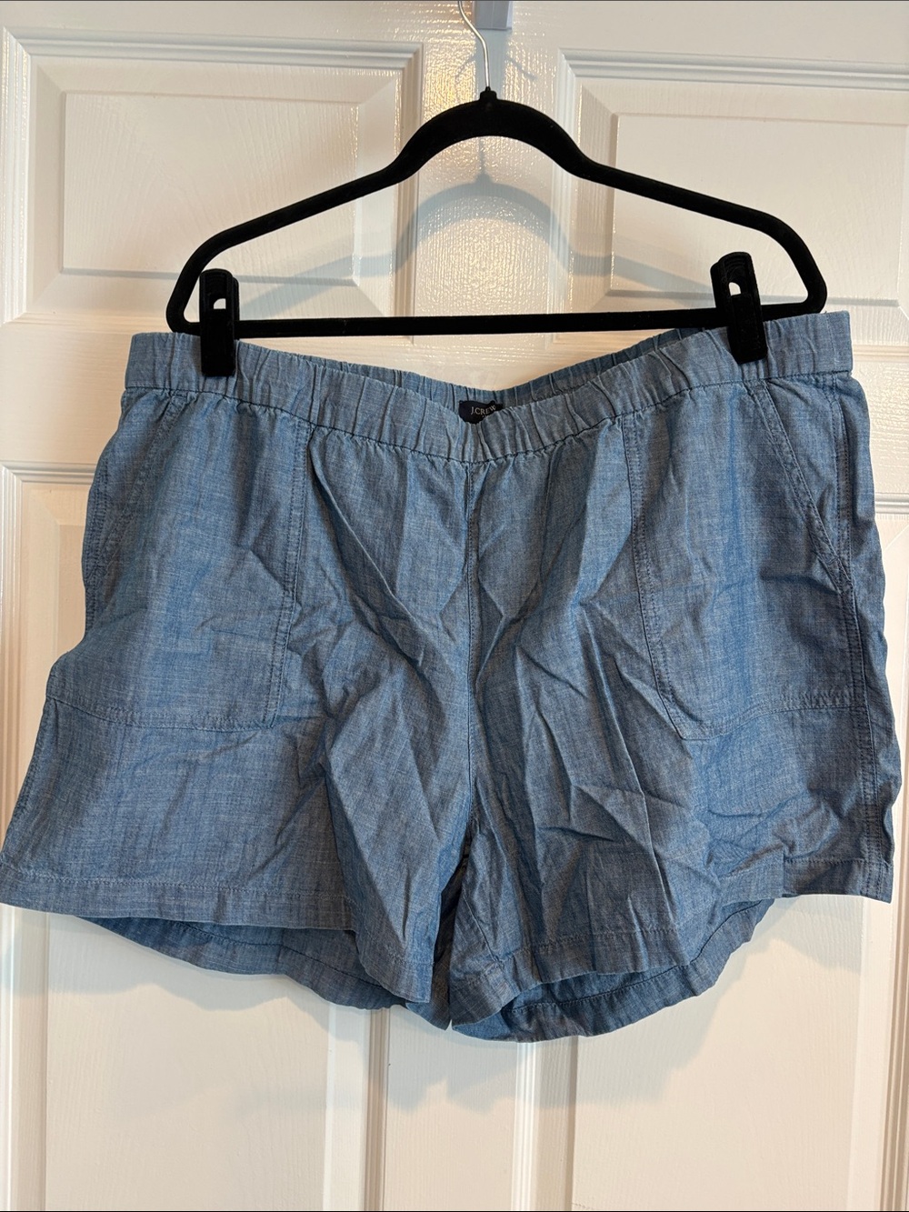 J Crew Factory Light Blue Women's Casual Elastic Waist Shorts